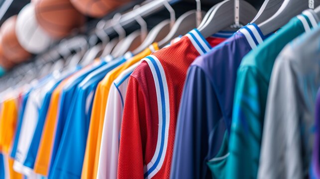 Colorful sportswear ready for production
